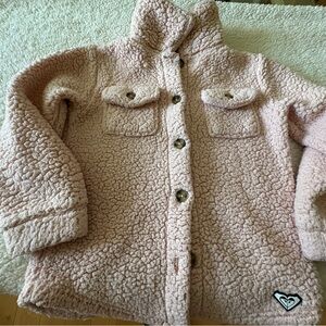 Roxy Kids Blush Sherpa Coat | Size 7/8
